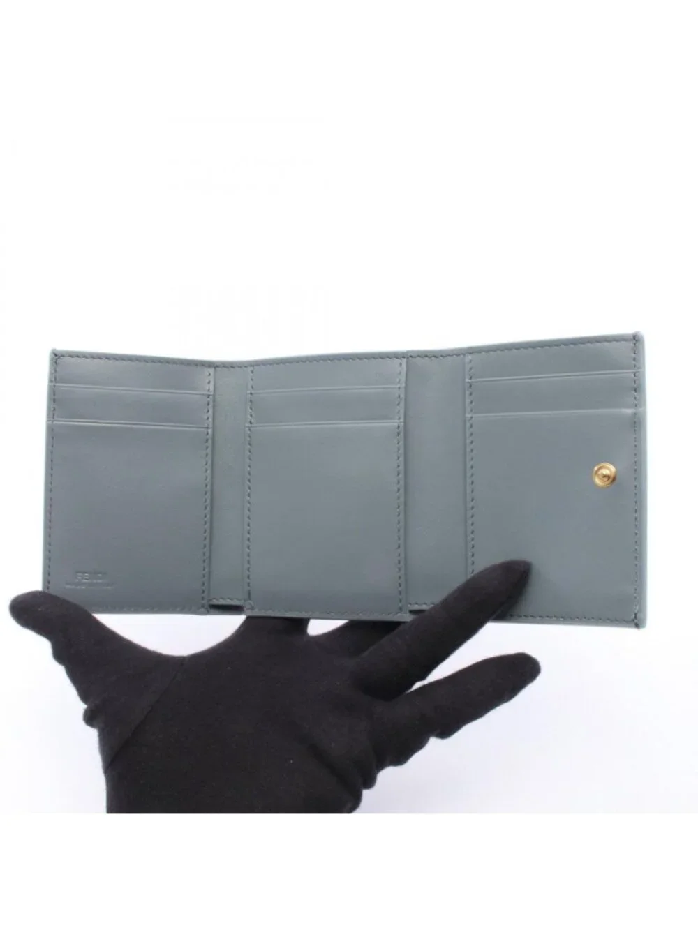 Fendi Trifold Wallet FF Diamond Leather